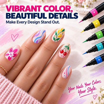 💅🎨 40% OFF! 24-Color Dual-Tip Nail Art Pens ✨ DIY Your Own Halloween, Christmas & Everyday Nail Designs 🎃🎄