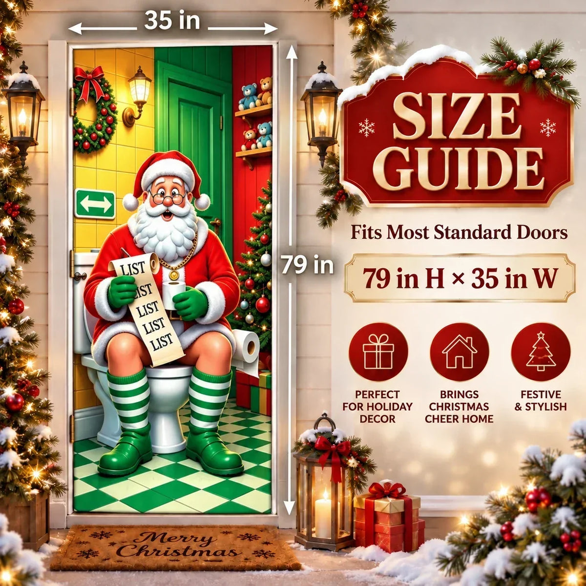 🎄Magical Christmas Door Cover