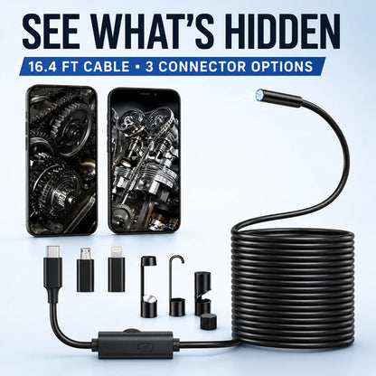 🔍 HD Borescope Inspection Camera for iPhone and Android