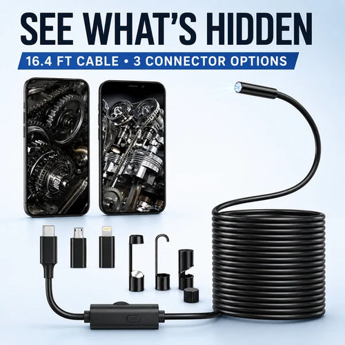 🔍 HD Borescope Inspection Camera for iPhone and Android