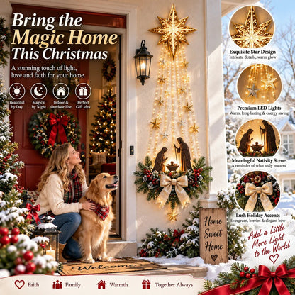 Lighted Bethlehem Star Christmas Wall & Porch Decor