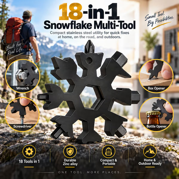🎁Last Day 49% OFF - ❄️ 18-in-1 Snowflake-shaped Multi-Function Screwdriver and Wrench